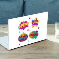 Sticker pentru Laptop - Well Done, Wow, Awsome - Img 3