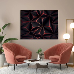 Tablou 3D black and red
