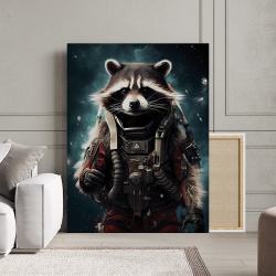 Tablou Animale Fantastice - Astro Racoon - Img 2