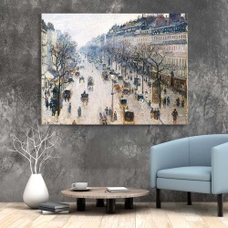 Tablou Canvas "Boulevard Montmartre" - Bulevardul Montmartre iarna - Img 2