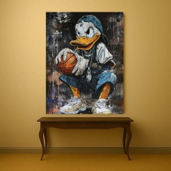 Tablou Canvas - Donald Duck Playing Basketball - Img 4