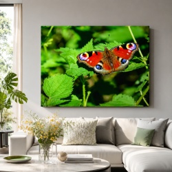 Tablou Canvas Fluture Pe Frunze