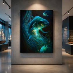Tablou Canvas Glowing fish