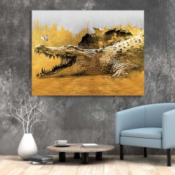 Tablou Canvas - Golden Crocodile - Img 2