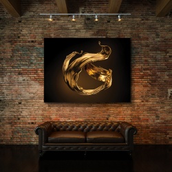 Tablou Canvas Golden Splash - Img 4
