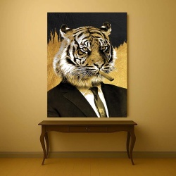 Tablou Canvas - Golden Tiger - Img 2