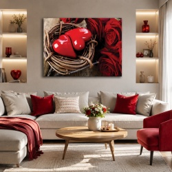 Tablou Canvas Hearts In A Nest