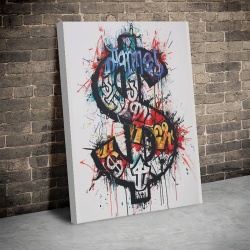 Tablou Canvas Inspirațional - Splash Dollar Sign - Img 1