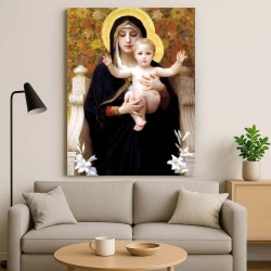 Tablou Canvas "La Virgen de los Lirios„ - Fecioara cu Pruncul” - Img 3