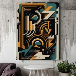 Tablou Canvas Modern Abstract - 3D Abstract cyberpunk painting - Img 2