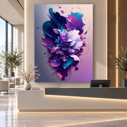 Tablou Canvas Modern Abstract - 3D Fluid lavander art