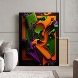 Tablou Canvas Modern Abstract - 3D Spilling shapes