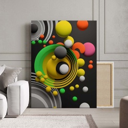 Tablou Canvas Modern Abstract - Dots and spheres
