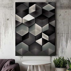 Tablou Canvas Modern Abstract - Metallic futuristic gate - Img 2
