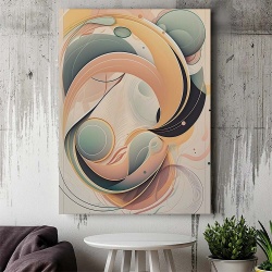 Tablou Canvas Modern Abstract - Serenity in pastel - Img 2