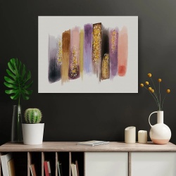 Tablou Canvas Modern Abstract - Watercolor strokes with glitter - Img 3