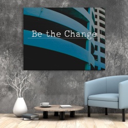 Tablou Canvas Motivational - Be the change (typewriter) - Img 2