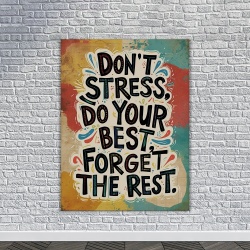 Tablou Canvas Motivational - Don't stress, do your best - Img 4