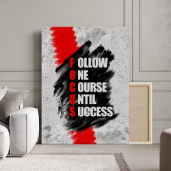Tablou Canvas Motivational - Focus (watercolor scrabble) - Img 4