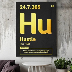 Tablou Canvas Motivational - Hustle (gold) - Img 2