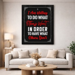 Tablou Canvas Motivational - I am willing