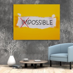 Tablou Canvas Motivational - Impossible (break trough)