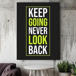 Tablou Canvas Motivational - Keep going (neon green) - Img 3