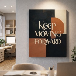 Tablou Canvas Motivational - Keep moving forward (crumpled paper)