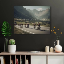 Tablou Canvas Motivational - Keep moving forward (cycling race) - Img 2
