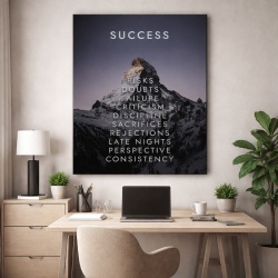 Tablou Canvas Motivational - Success (snowy peak)