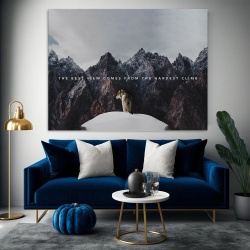 Tablou Canvas Motivational - The best view (wolf) - Img 4