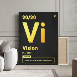 Tablou Canvas Motivational - Vision (Gold) - Img 3