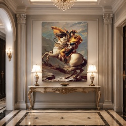 Tablou Canvas "Napoleon Crossing the Alps" - Napoleon Traversând Alpii