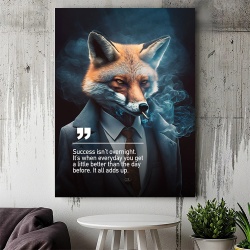 Tablou Canvas Personalizat - Business Animals - Fox - Img 4