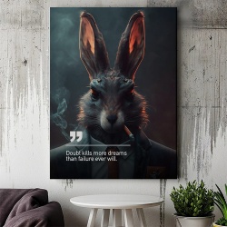 Tablou Canvas Personalizat - Business Animals - Rabbit - Img 3