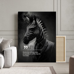 Tablou Canvas Personalizat - Business Animals - Zebra - Img 2