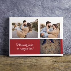 Tablou Canvas Personalizat - Colaj 3 poze si mesaj personalizat - Img 4