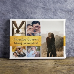 Tablou Canvas Personalizat - Poze de familie si mesaj personalizat - Img 3