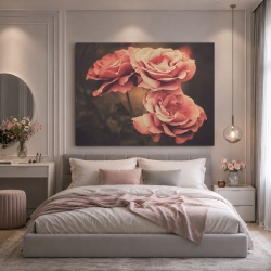 Tablou Canvas Trandafiri Crem