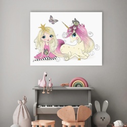 Tablou Copii - Princess and the Unicorn - Img 2