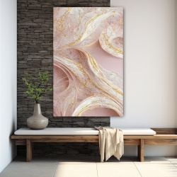 Tablou Marmura - Pastel Pink and Golden Waves (077) - Img 3