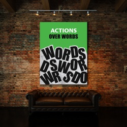 Tablou Motivational - Actions Over Words - Img 3