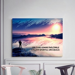 Tablou Motivational - Cel Care Admira Inaltimile - Img 3