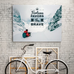 Tablou Motivational - Fortune Favors The Brave - Img 2