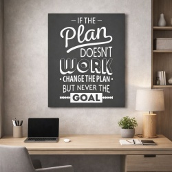 Tablou Motivational - If The Plan Doesn't Work (Vintage Grey)