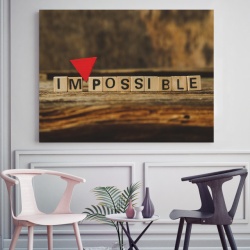 Tablou Motivational - Impossible (Scrabble) - Img 2