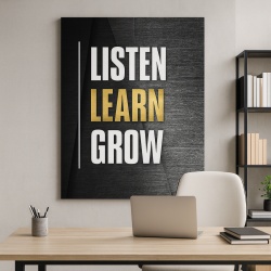 Tablou Motivational - Listen learn grow