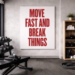 Tablou Motivational - Move fast and break things