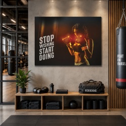 Tablou Motivational - Stop Wishing, Start Doing