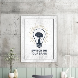 Tablou Motivational - Switch On Your Brain - Img 2